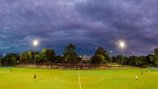 Aerial 视图 of Paul McGinlay Soccer Field